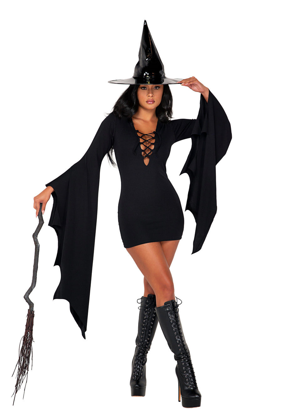 Witch Mini Dress + Hat Costume