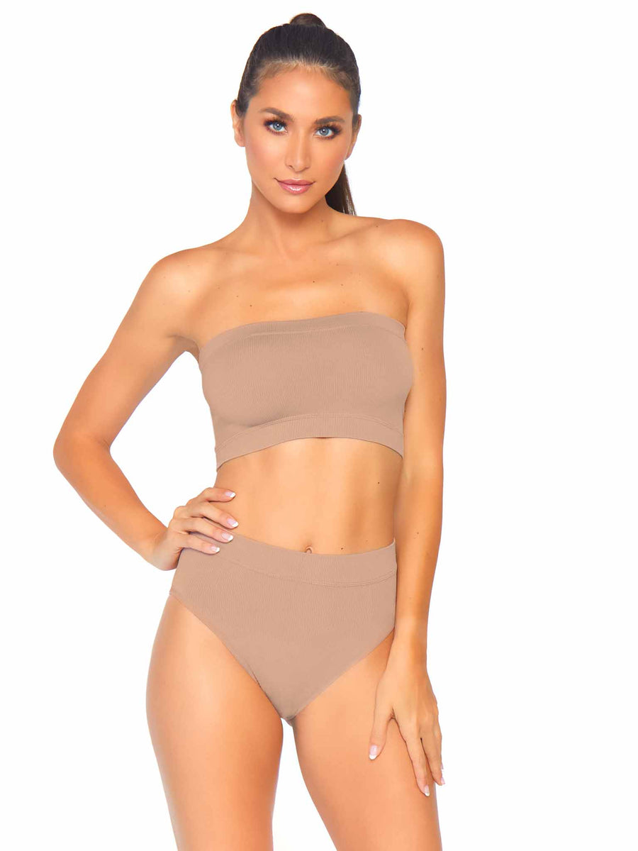 Naked Seamless Bandeau Top + Brief Set