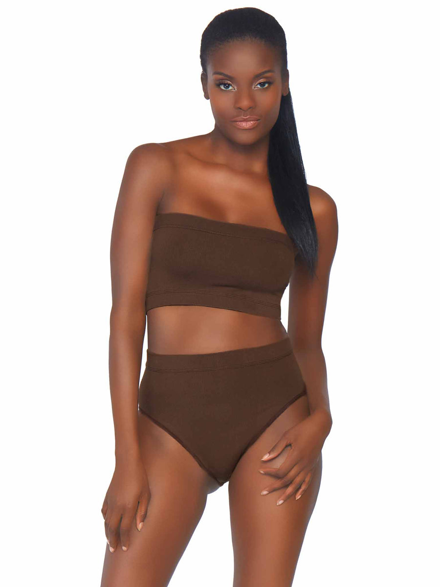 Naked Seamless Bandeau Top + Brief Set