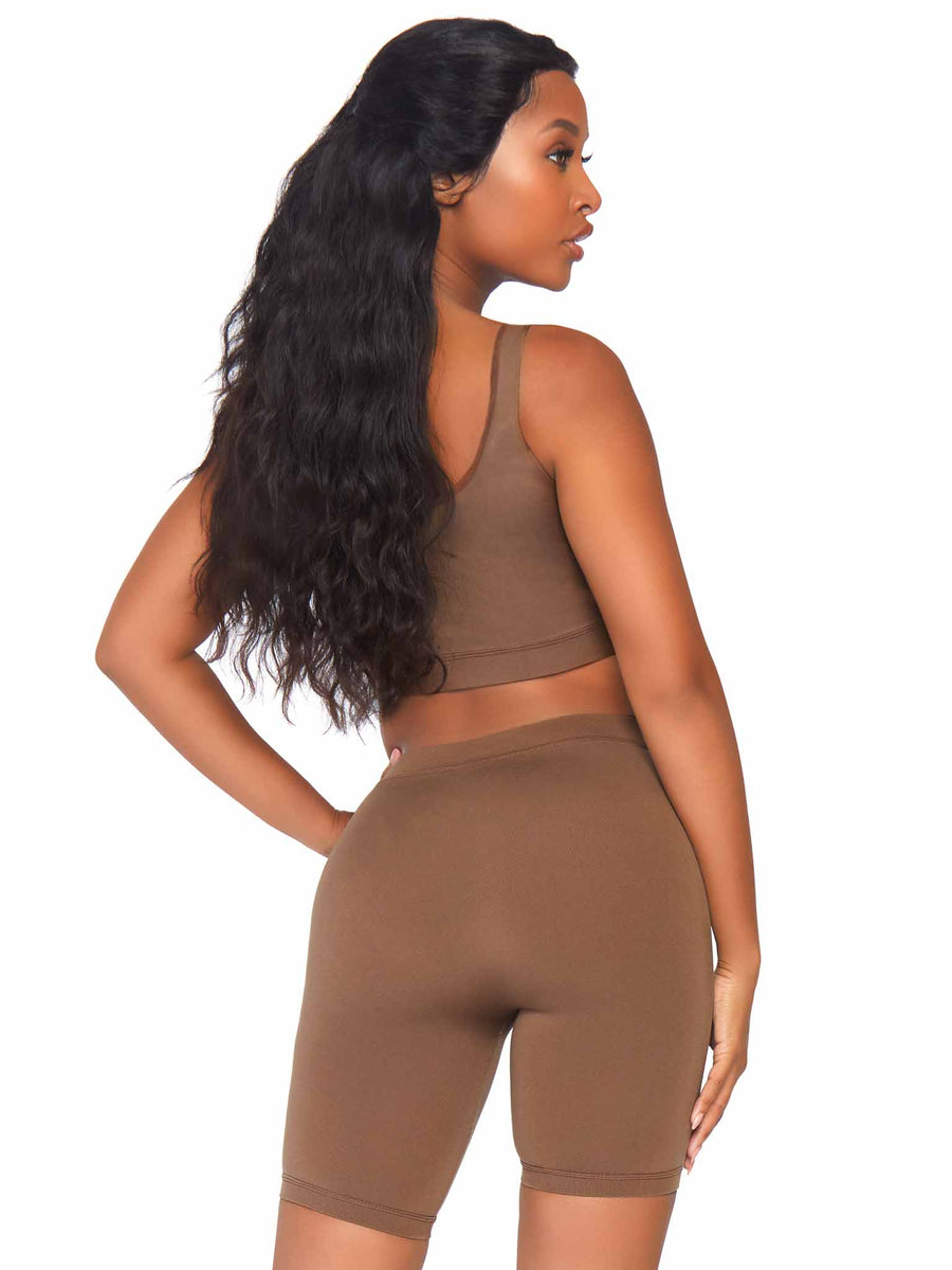 Naked Seamless Crop Tank + Biker Shorts Set