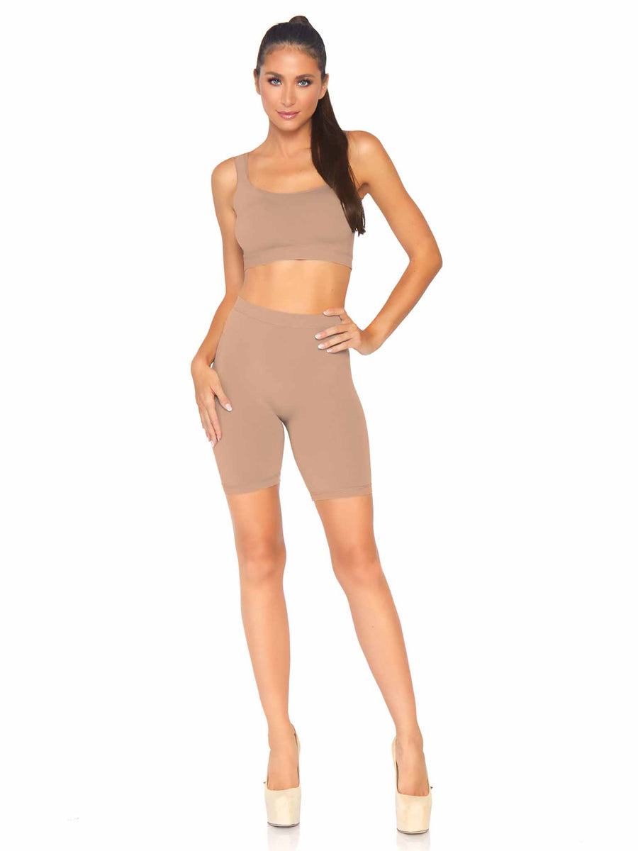 Naked Seamless Crop Tank + Biker Shorts Set