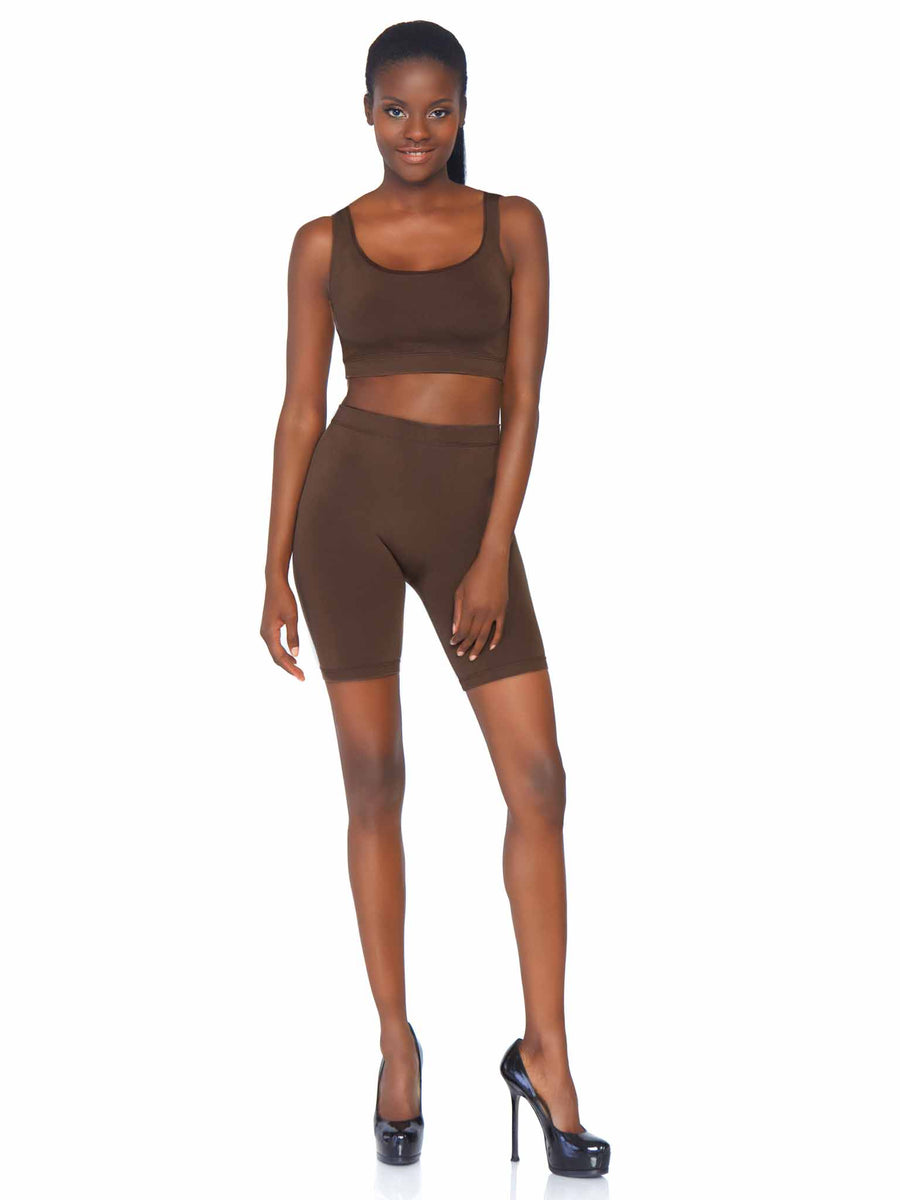 Naked Seamless Crop Tank + Biker Shorts Set