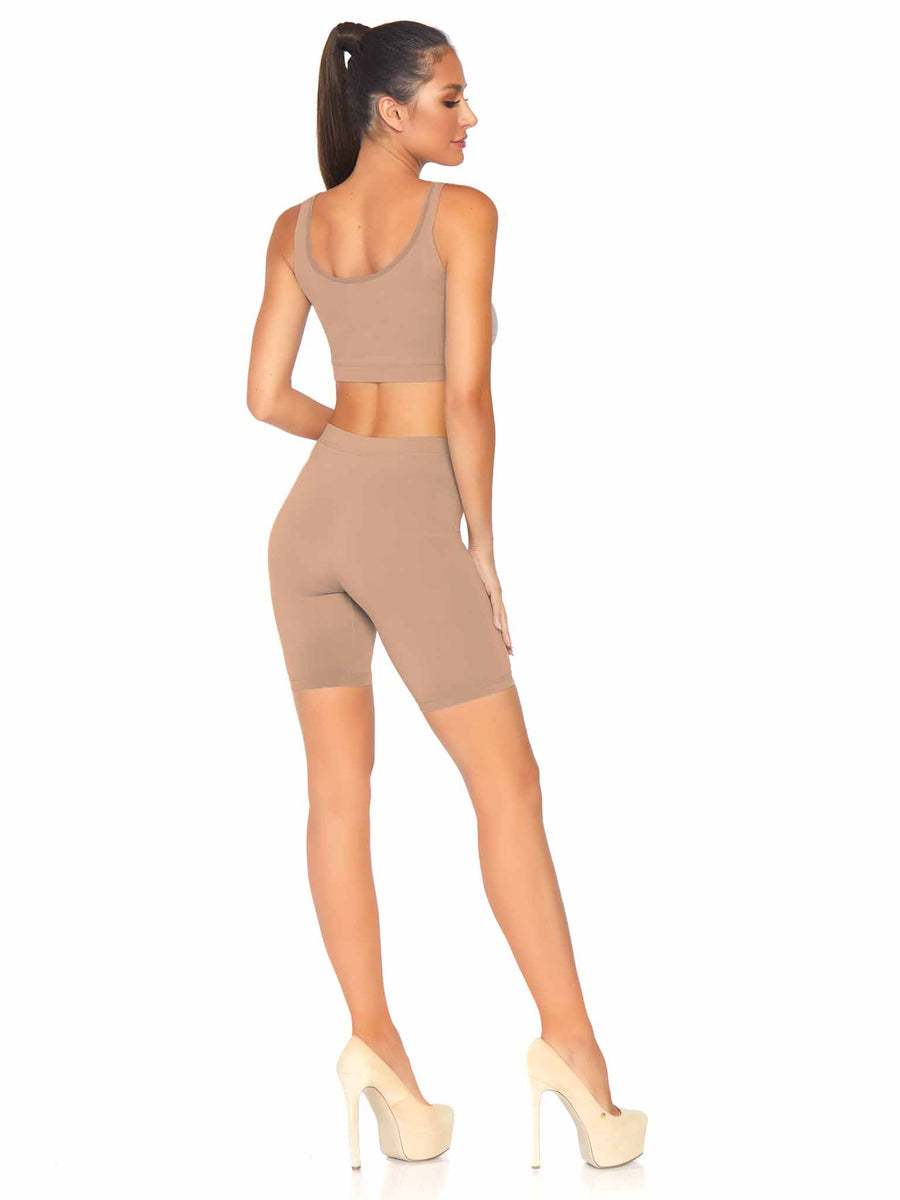 Naked Seamless Crop Tank + Biker Shorts Set